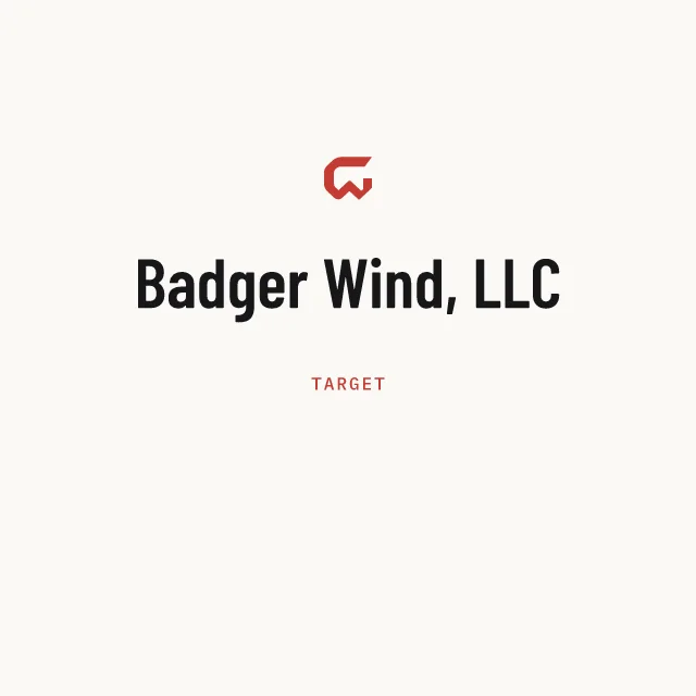 Target: Badger Wind, LLC