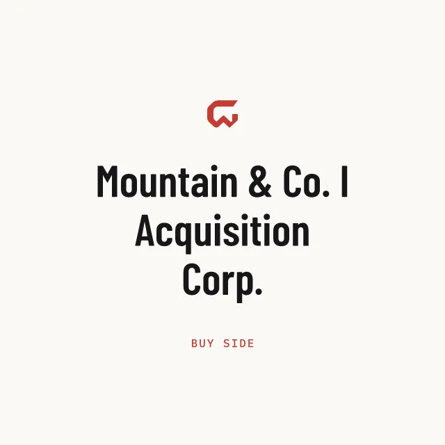 Buy side: Mountain & Co. I Acquisition Corp.