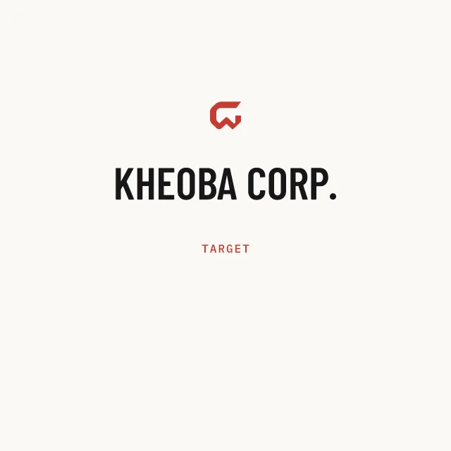 Target: KHEOBA CORP.