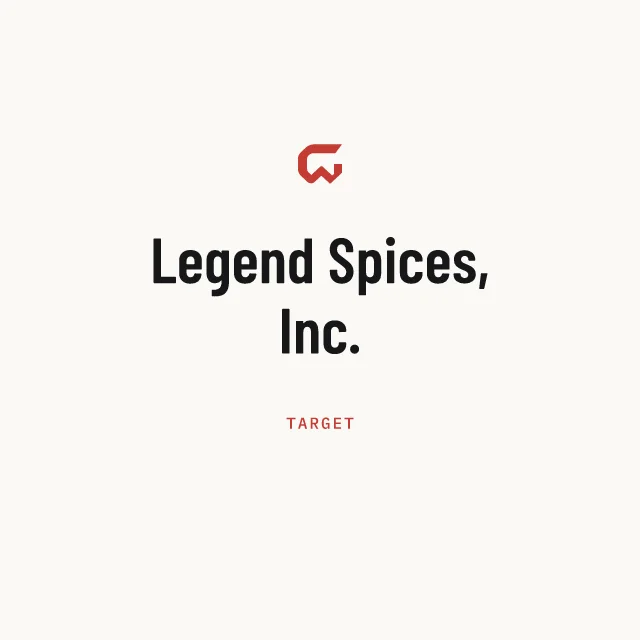 Target: Legend Spices, Inc.