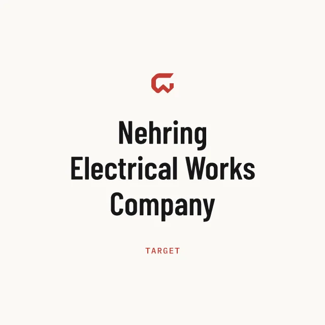 Target: Nehring Electrical Works Company
