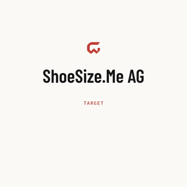 Target: ShoeSize.Me AG