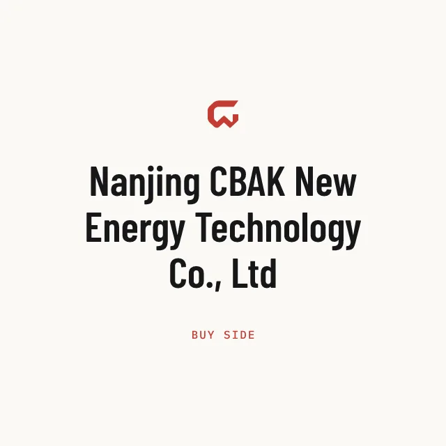 Buy side: Nanjing CBAK New Energy Technology Co., Ltd