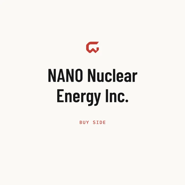 Buy side: NANO Nuclear Energy Inc.