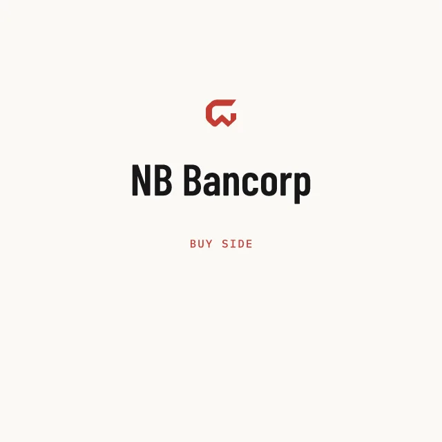 Buy side: NB Bancorp