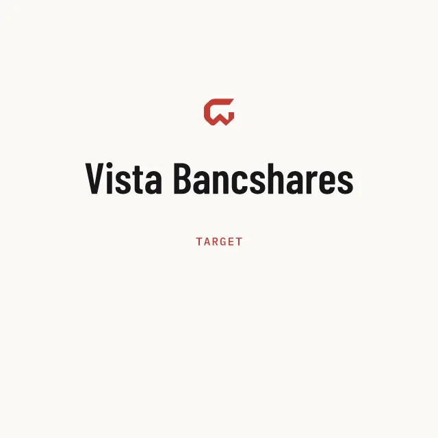 Target: Vista Bancshares