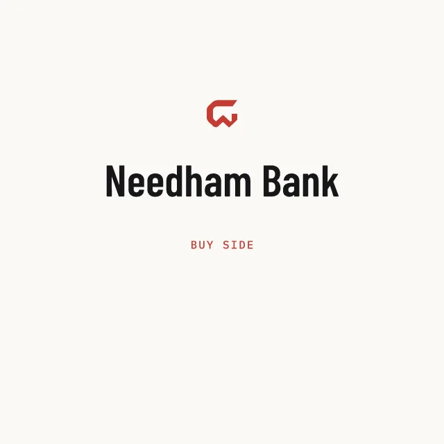 Buy side: Needham Bank