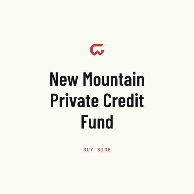 Buy side: New Mountain Private Credit Fund