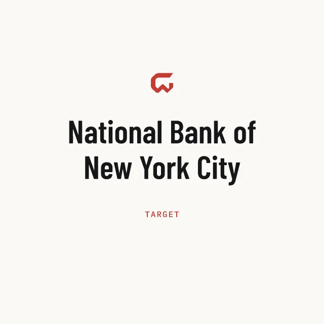 Target: National Bank of New York City