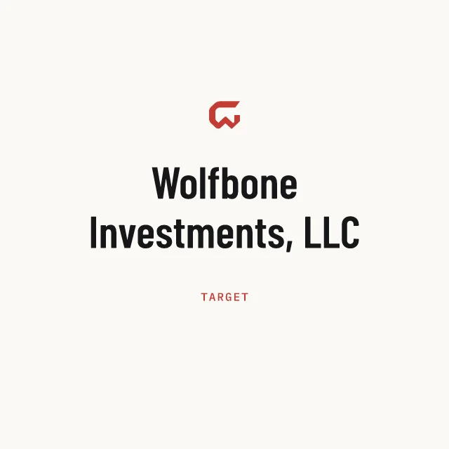 Target: Wolfbone Investments, LLC