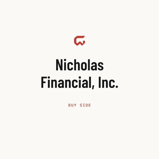 Buy side: Nicholas Financial, Inc.