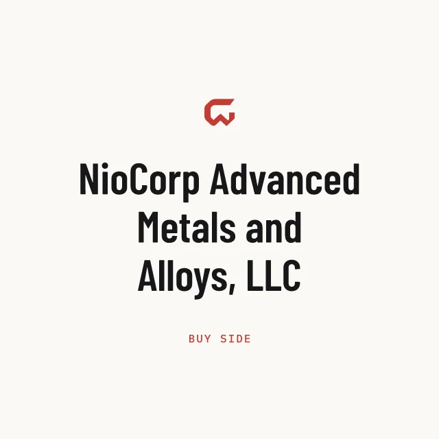 Buy side: NioCorp Advanced Metals and Alloys, LLC