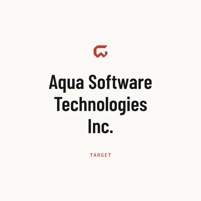 Target: Aqua Software Technologies Inc.