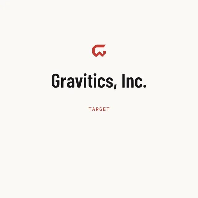 Target: Gravitics, Inc.