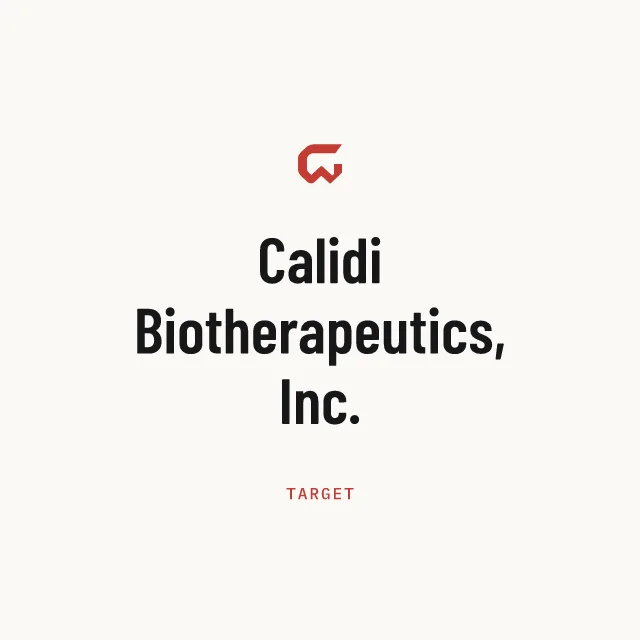 Target: Calidi Biotherapeutics, Inc.