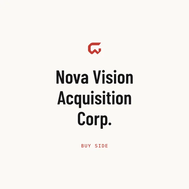 Buy side: Nova Vision Acquisition Corp.