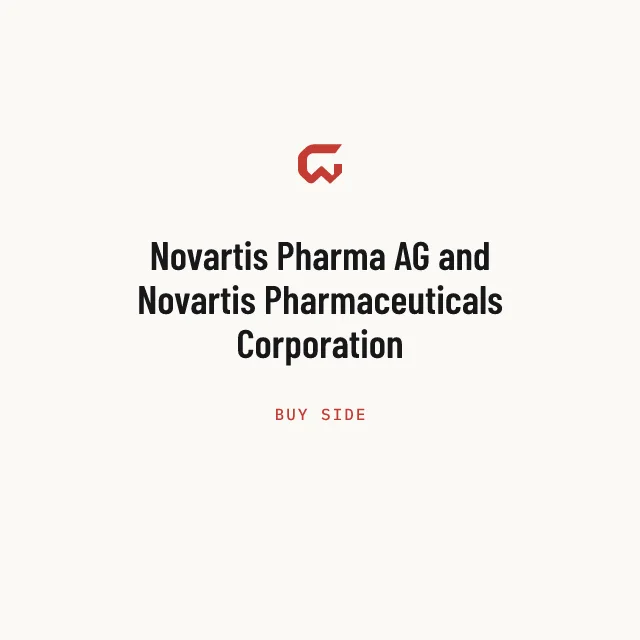 Buy side: Novartis Pharma AG and Novartis Pharmaceuticals Corporation