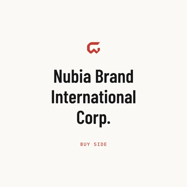 Buy side: Nubia Brand International Corp.