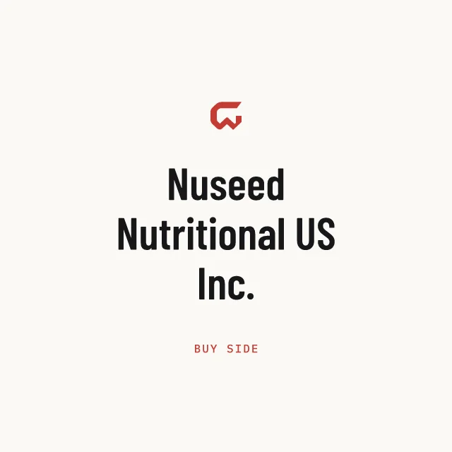 Buy side: Nuseed Nutritional US Inc.