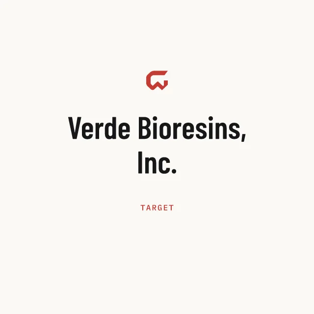 Target: Verde Bioresins, Inc.
