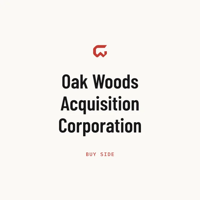 Buy side: Oak Woods Acquisition Corporation