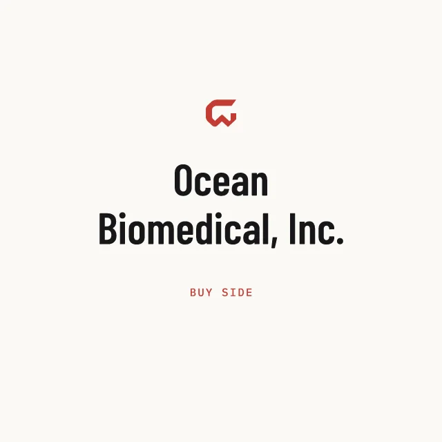 Buy side: Ocean Biomedical, Inc.