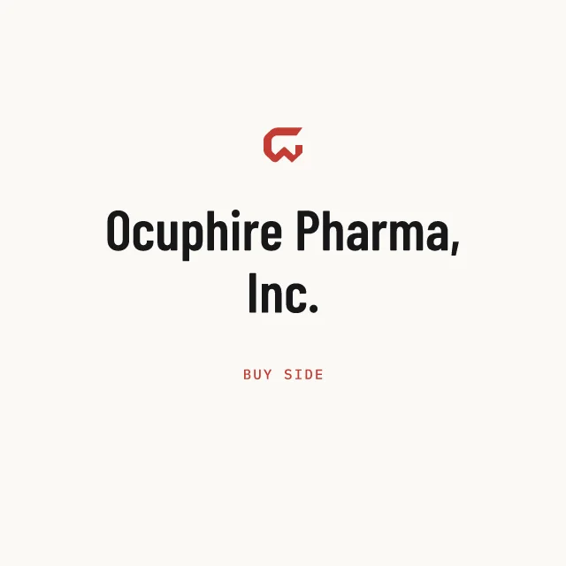 Buy side: Ocuphire Pharma, Inc.