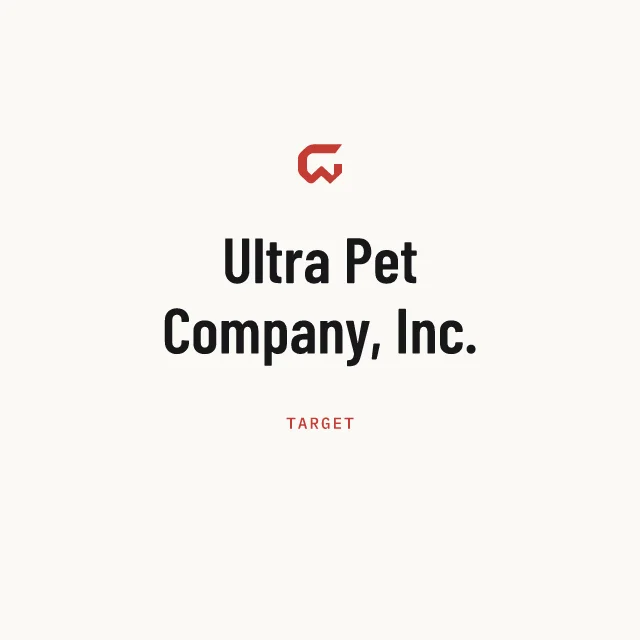 Target: Ultra Pet Company, Inc.