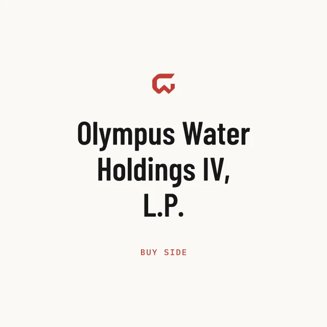 Buy side: Olympus Water Holdings IV, L.P.