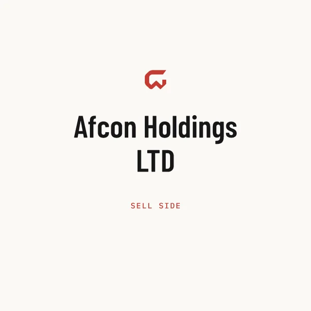 Sell side: Afcon Holdings LTD