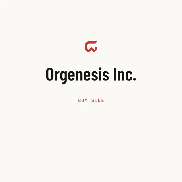 Buy side: Orgenesis Inc.