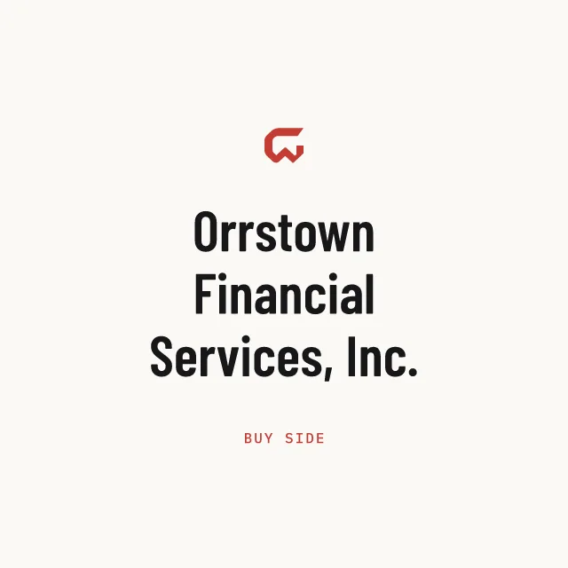Buy side: Orrstown Financial Services, Inc.