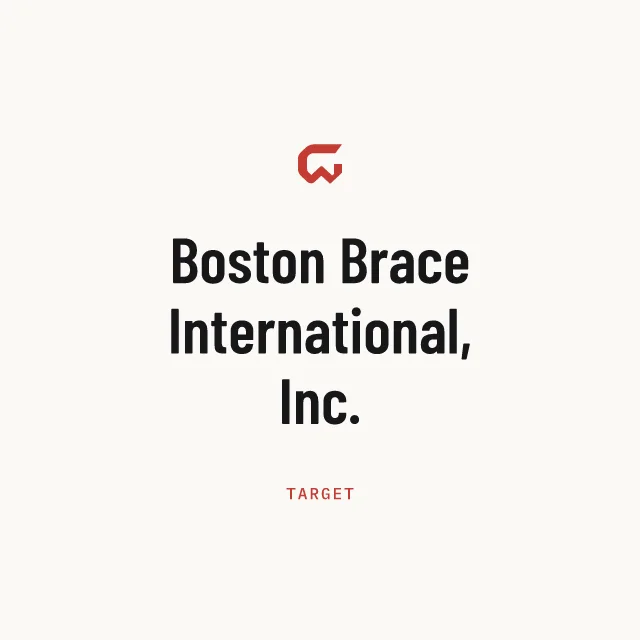 Target: Boston Brace International, Inc.