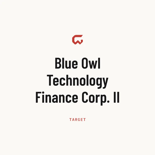 Target: Blue Owl Technology Finance Corp. II