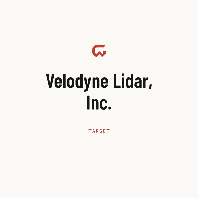 Target: Velodyne Lidar, Inc.