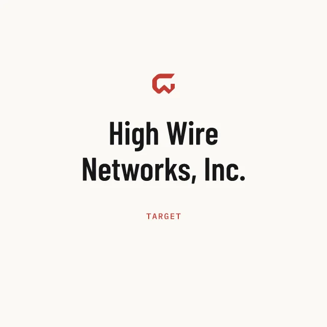 Target: High Wire Networks, Inc.