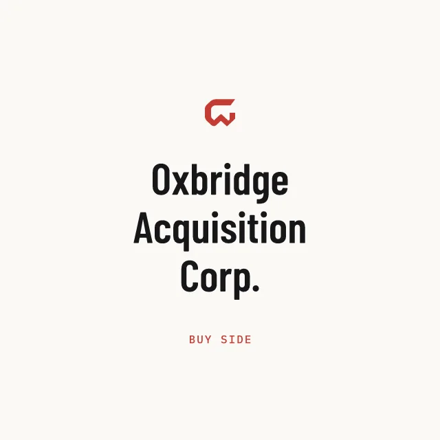 Buy side: Oxbridge Acquisition Corp.