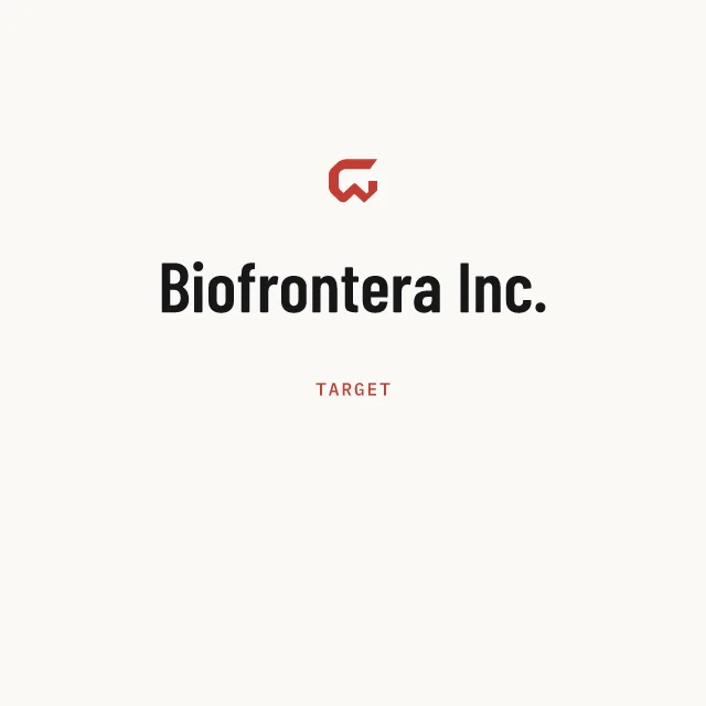 Target: Biofrontera Inc.