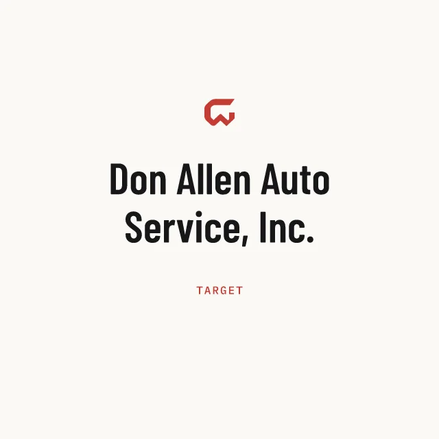 Target: Don Allen Auto Service, Inc.