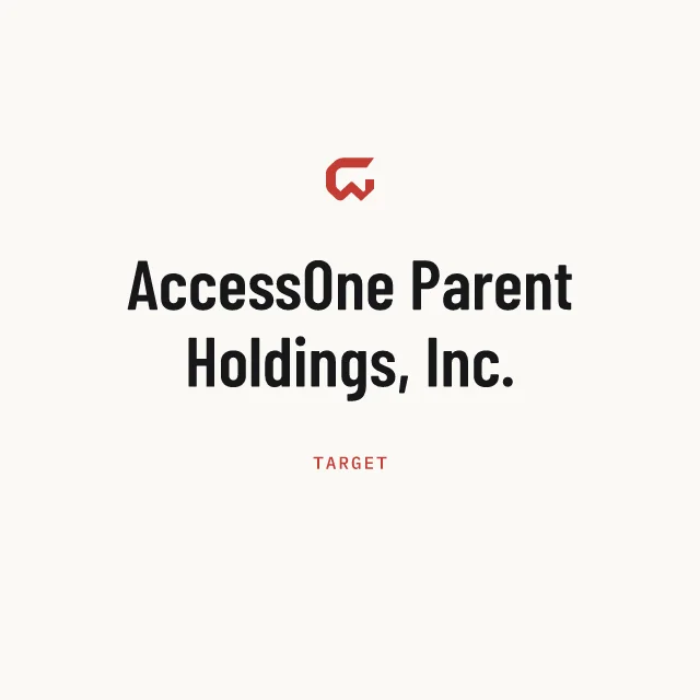Target: AccessOne Parent Holdings, Inc.