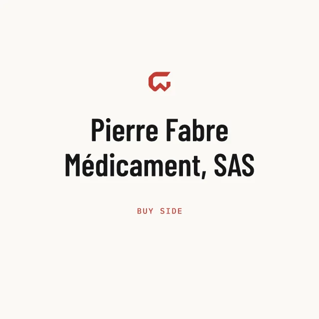 Buy side: Pierre Fabre Médicament, SAS