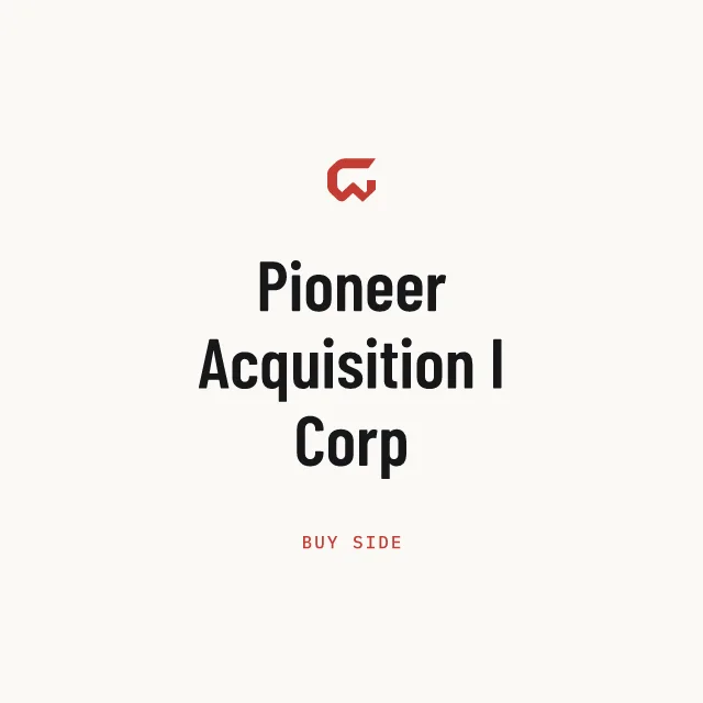 Buy side: Pioneer Acquisition I Corp