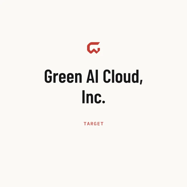 Target: Green AI Cloud, Inc.