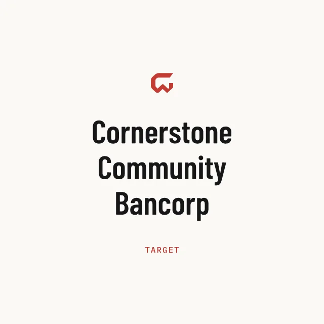 Target: Cornerstone Community Bancorp
