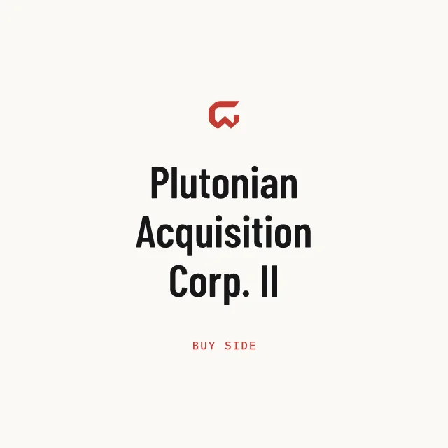 Buy side: Plutonian Acquisition Corp. II
