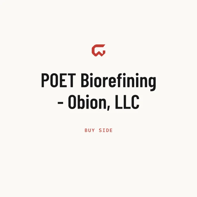 Buy side: POET Biorefining - Obion, LLC