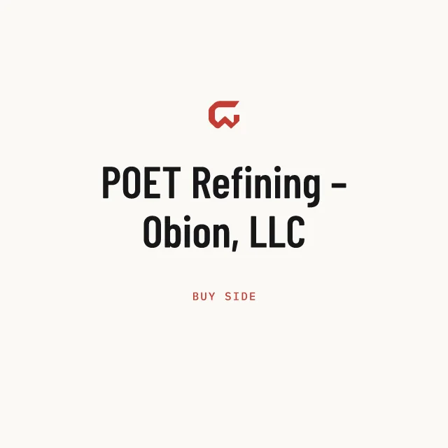 Buy side: POET Refining – Obion, LLC