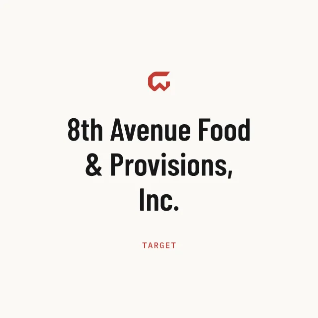 Target: 8th Avenue Food & Provisions, Inc.