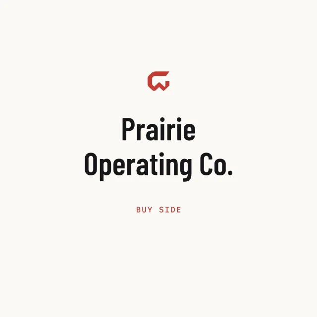 Buy side: Prairie Operating Co.