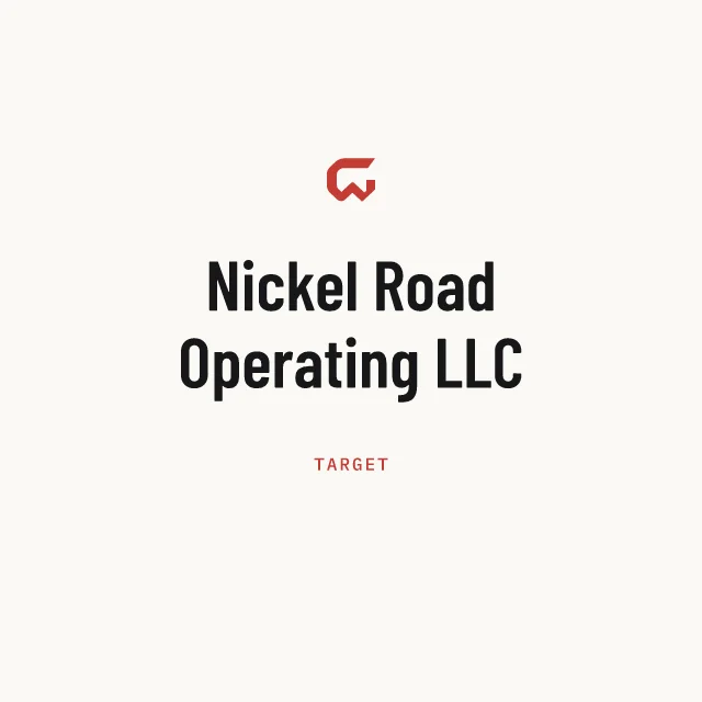 Target: Nickel Road Operating LLC